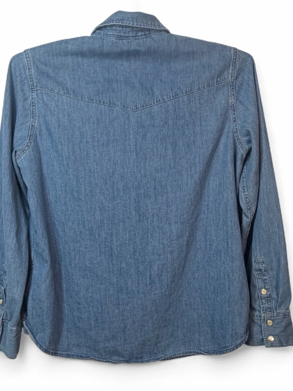 GAP Women’s 1969 Denim Western Shirt Long Sleeve Collard Button Up Shirt Size M - Picture 10 of 10